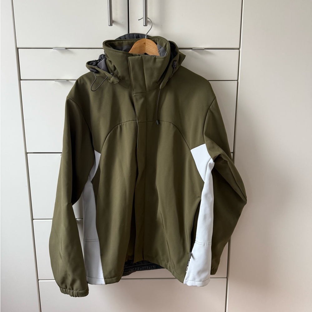 Salomon Clima Pro Men’s Ski Jacket Olive/White Size L Waterproof - Picture 2 of 15